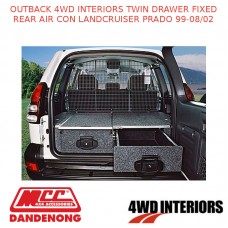 OUTBACK 4WD INTERIOR TWIN DRAWER FIXED REAR AIRCON LANDCRUISER PRADO WAGON 96-99